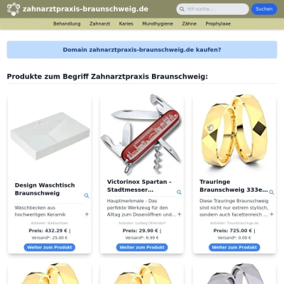 Screenshot zahnarztpraxis-braunschweig.de