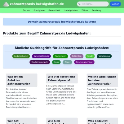 Screenshot zahnarztpraxis-ludwigshafen.de