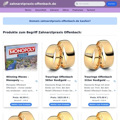 Screenshot zahnarztpraxis-offenbach.de