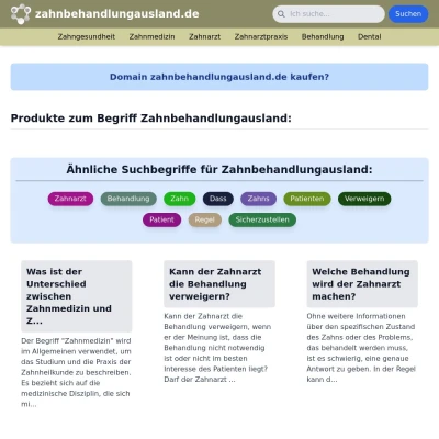 Screenshot zahnbehandlungausland.de