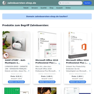 Screenshot zahnbuersten-shop.de