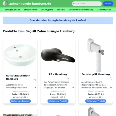 Screenshot zahnchirurgie-hamburg.de