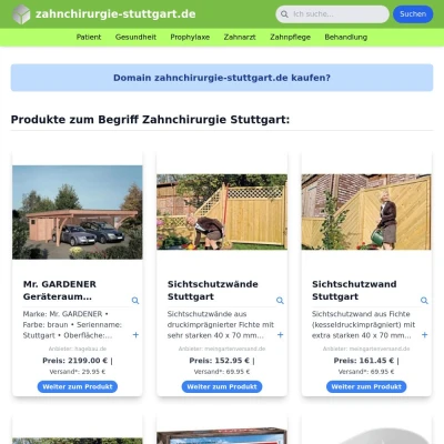 Screenshot zahnchirurgie-stuttgart.de