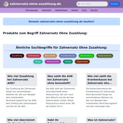 Screenshot zahnersatz-ohne-zuzahlung.de