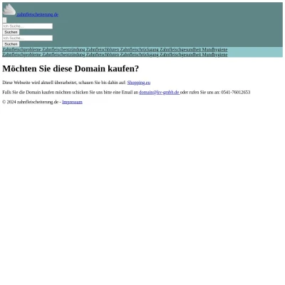 Screenshot zahnfleischeiterung.de