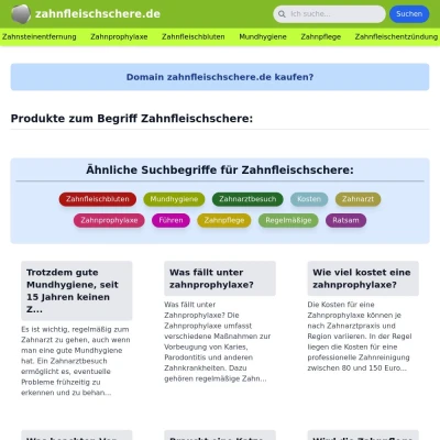 Screenshot zahnfleischschere.de