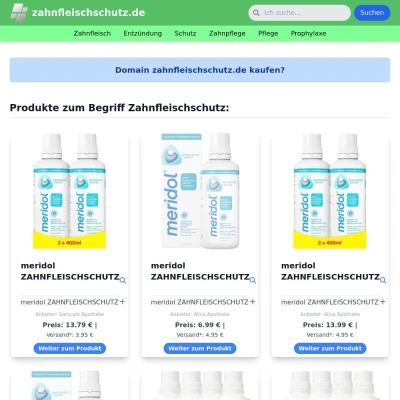 Screenshot zahnfleischschutz.de