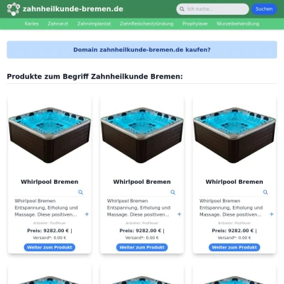 Screenshot zahnheilkunde-bremen.de