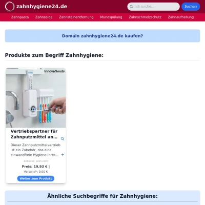 Screenshot zahnhygiene24.de