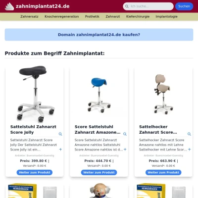 Screenshot zahnimplantat24.de