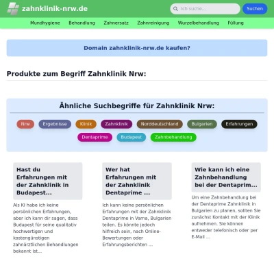 Screenshot zahnklinik-nrw.de