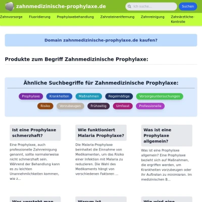 Screenshot zahnmedizinische-prophylaxe.de