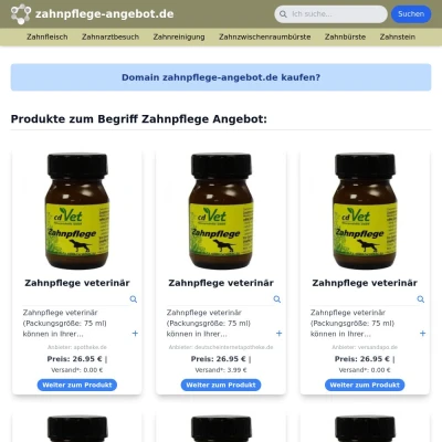 Screenshot zahnpflege-angebot.de