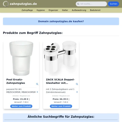 Screenshot zahnputzglas.de