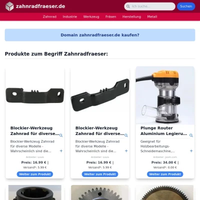 Screenshot zahnradfraeser.de