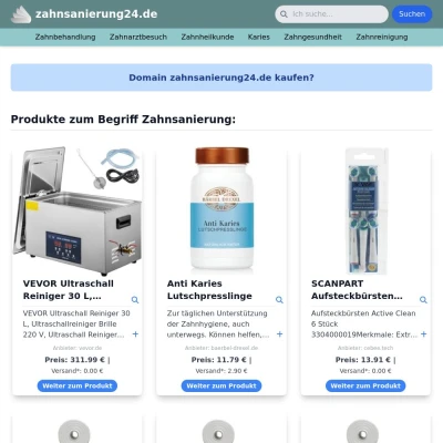 Screenshot zahnsanierung24.de