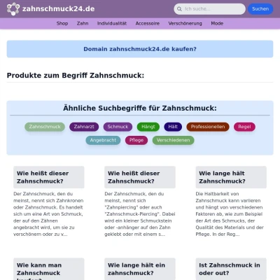 Screenshot zahnschmuck24.de