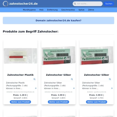 Screenshot zahnstocher24.de