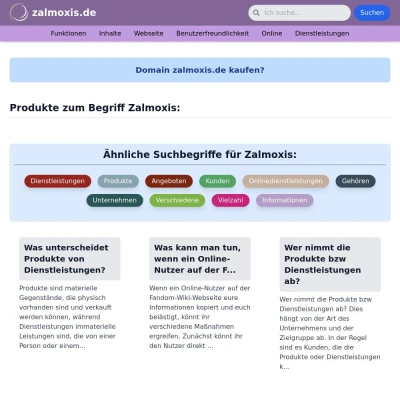 Screenshot zalmoxis.de