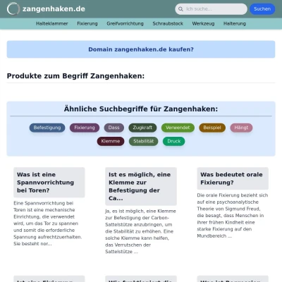 Screenshot zangenhaken.de