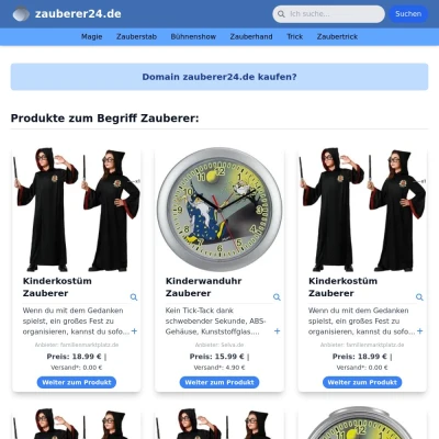 Screenshot zauberer24.de