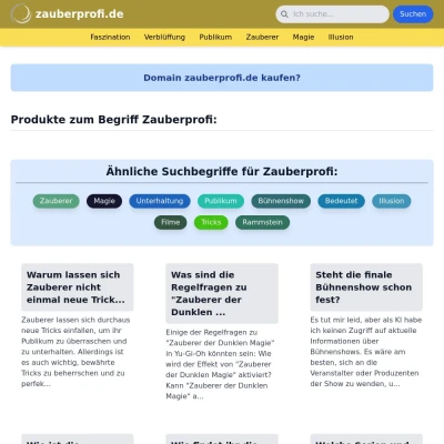 Screenshot zauberprofi.de