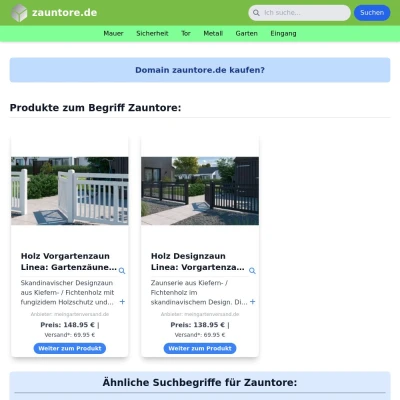 Screenshot zauntore.de