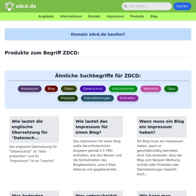 Screenshot zdcd.de