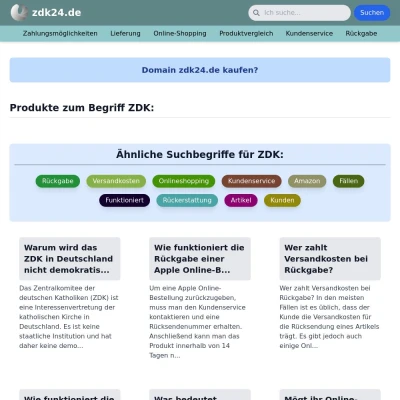 Screenshot zdk24.de