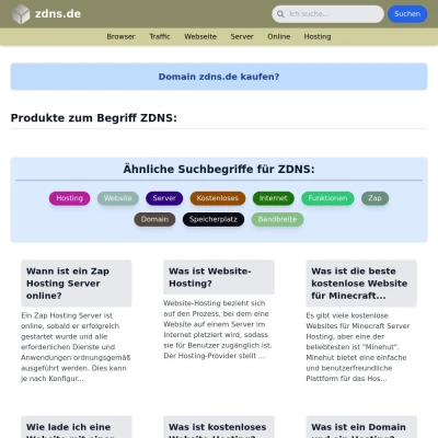 Screenshot zdns.de
