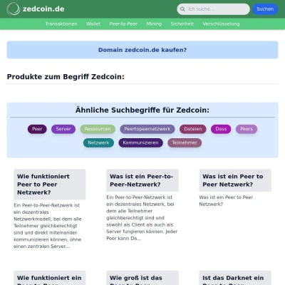 Screenshot zedcoin.de