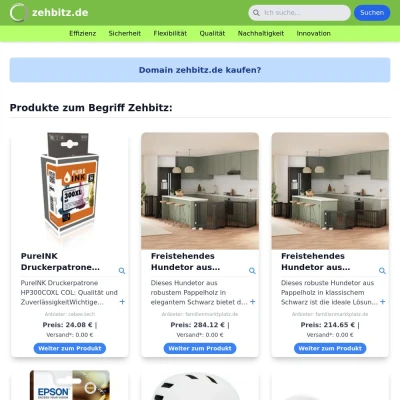 Screenshot zehbitz.de