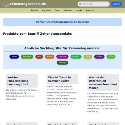 Screenshot zehenstegsandale.de