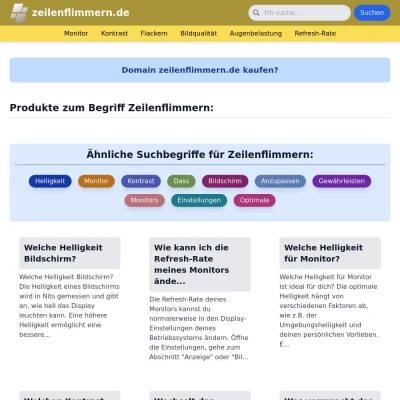 Screenshot zeilenflimmern.de