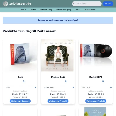 Screenshot zeit-lassen.de