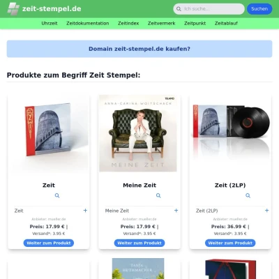 Screenshot zeit-stempel.de