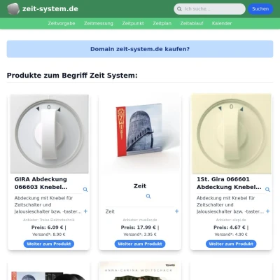 Screenshot zeit-system.de