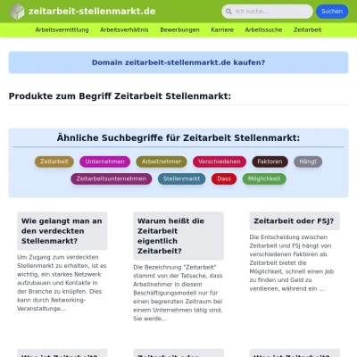 Screenshot zeitarbeit-stellenmarkt.de