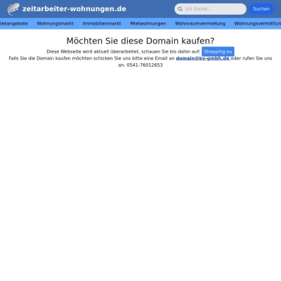 Screenshot zeitarbeiter-wohnungen.de