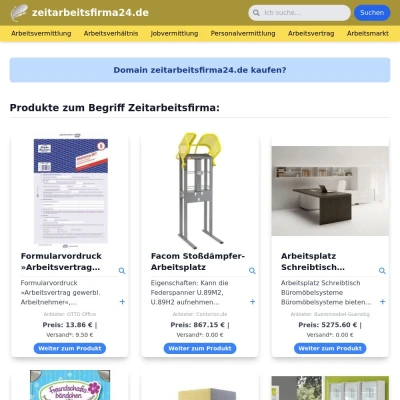 Screenshot zeitarbeitsfirma24.de