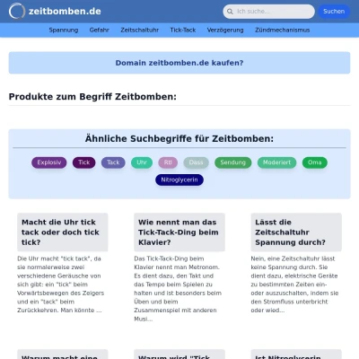 Screenshot zeitbomben.de