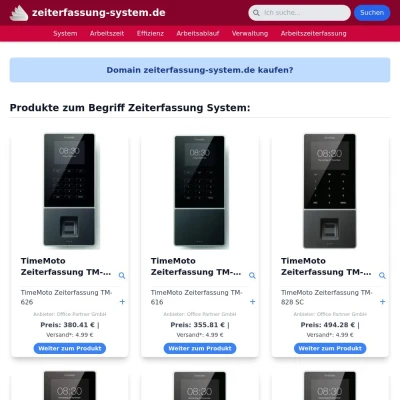 Screenshot zeiterfassung-system.de