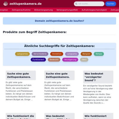 Screenshot zeitlupenkamera.de