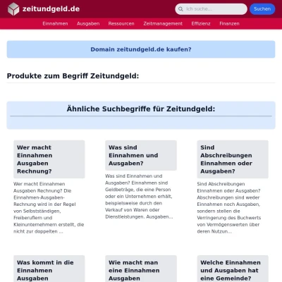 Screenshot zeitundgeld.de