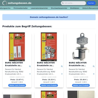 Screenshot zeitungsboxen.de