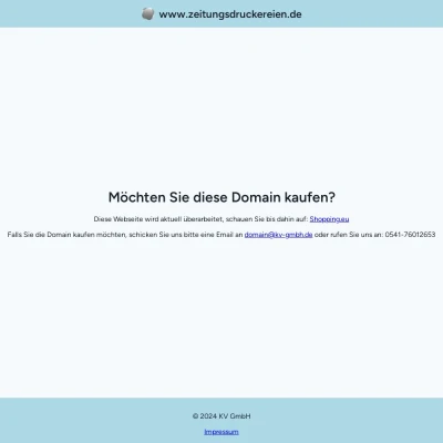 Screenshot zeitungsdruckereien.de