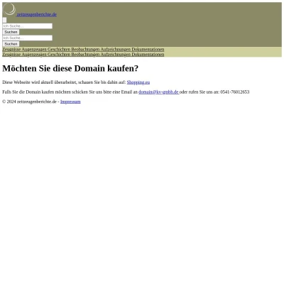 Screenshot zeitzeugenberichte.de