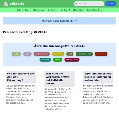 Screenshot zell24.de