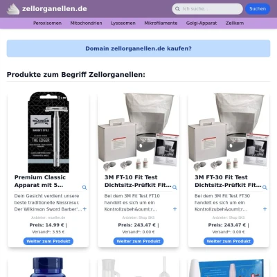 Screenshot zellorganellen.de