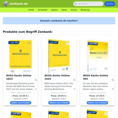 Screenshot zenbank.de